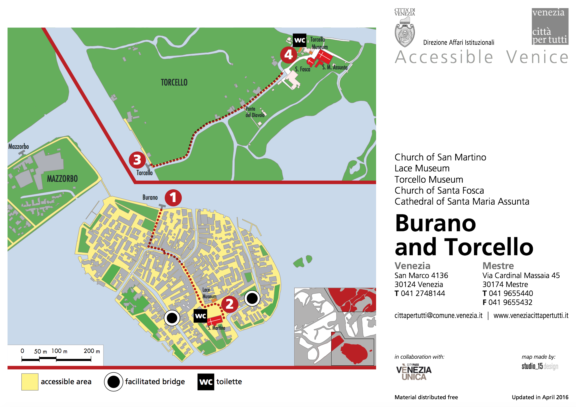 Citta per tutti Burano map