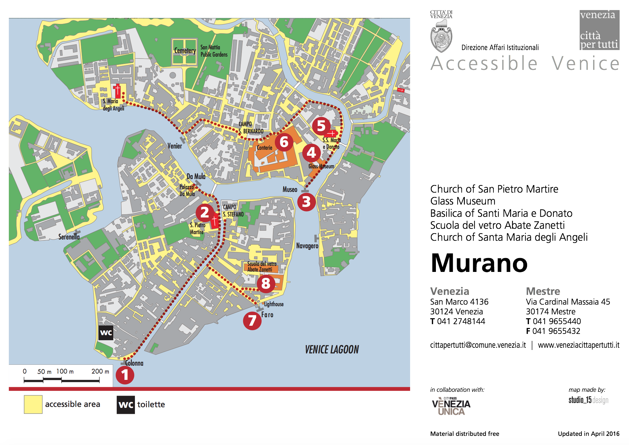 Citta per tutti Murano map