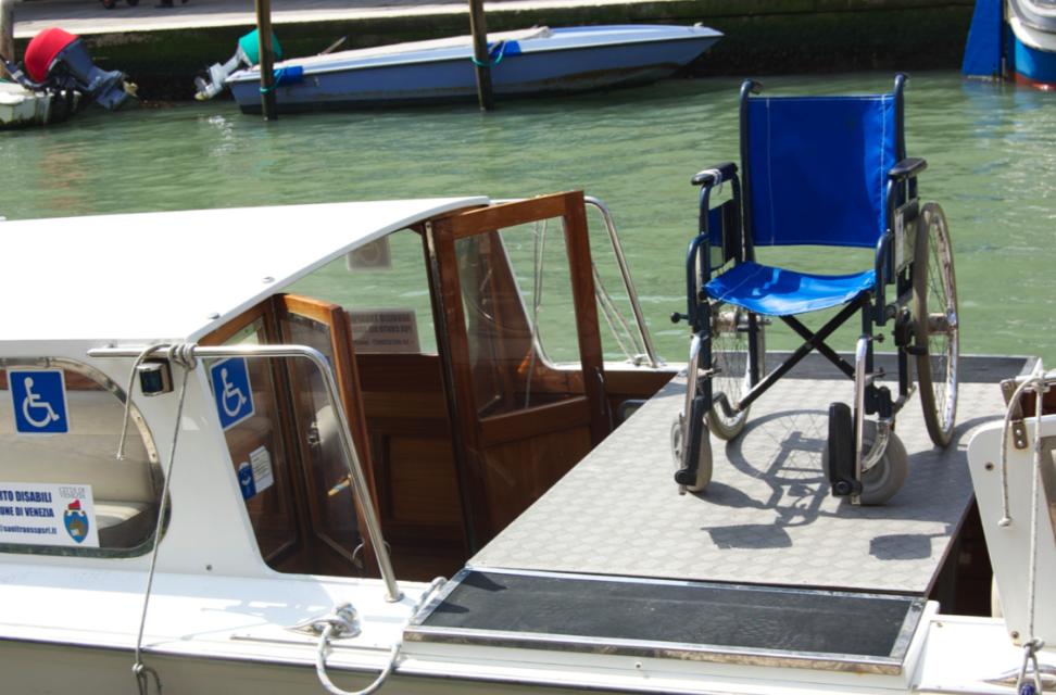 sanitrans boat with wheelchair